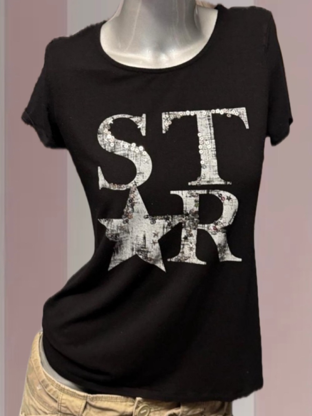 STAR ⭐️ Sequin Y2K Baby Tee
